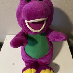 Barney, Purple Talking Dinosaur Plush Stuffed Animal Sings, Sz 12” Does Not Work
