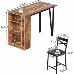 Bar table and 2 chairs