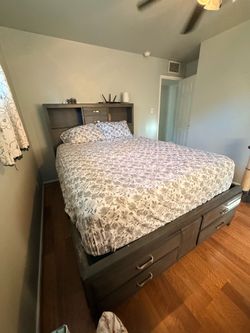 Queen Mattress with Bedframe