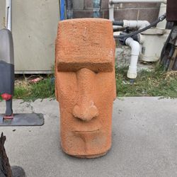 Tiki Cement Vintage Statue Heavy 2 Foot Hawaiian Tiki