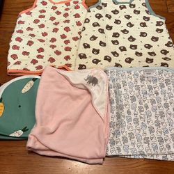 Baby 12-24months Sleep Sacks Bath Towel With Hoodie Blanket Changing Pad