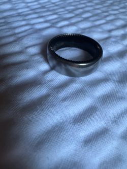 Sapphire Tungsten and Titanium 8mm Black Interior Classic Satin Finish Comfort Ring/Band, Size 10.5