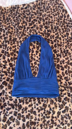 Dark blue halter top