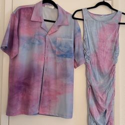 matching outfits for the gender reveal - atuendos a juego para la revelación de género