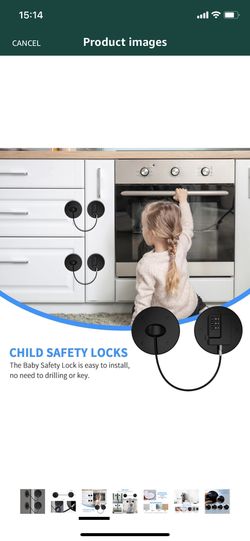 2 Pack Keyless Refrigerator Lock For Kids, No Drill Door Locks