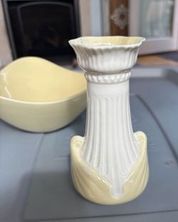 Vintage Belleek Moore Vase and VTG FB Home Bowl