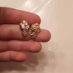 10k Gold Nugget Earrings 