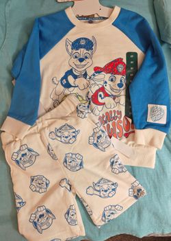 Paw Patrol Sweatshirt Shorts Set Shirt Outfit Toddler Boys Size 3T & size 5T ONLY, New,  Each $12