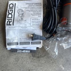 Ridgid 1-1/2 Peak Hp Compact Router. Double Insulation