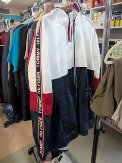 Tommy Hilfiger Colorblock Hooded Windbreaker Jacket Full Zip XXL Mens Track