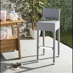 Safavieh Bar Stools FOX5212D Collection Landry Grey Indoor/Outdoor SET of 4 GREAT DEAL!!