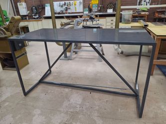 Blue dot powder coated table