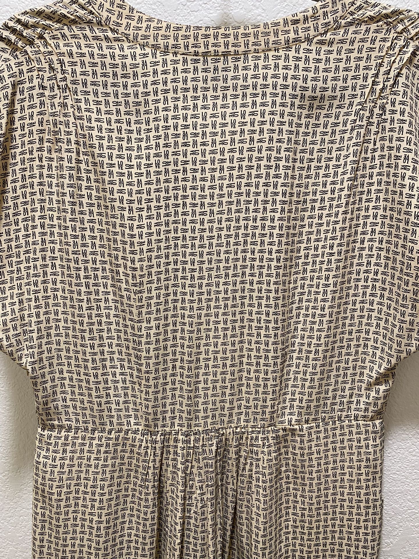 Beige Short Anthropologie “Lil” Brand First Blush Dress w. Pockets 