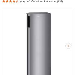 New LG 44 5/8 In x 20.63 in. W. 6 cu. ft. Single Door Top Freezer Refrigerator with Inverter Compressor & Pocket Handle in Platinum Silver