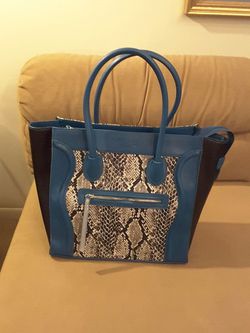 Beautiful turquoise and snakeskin purse