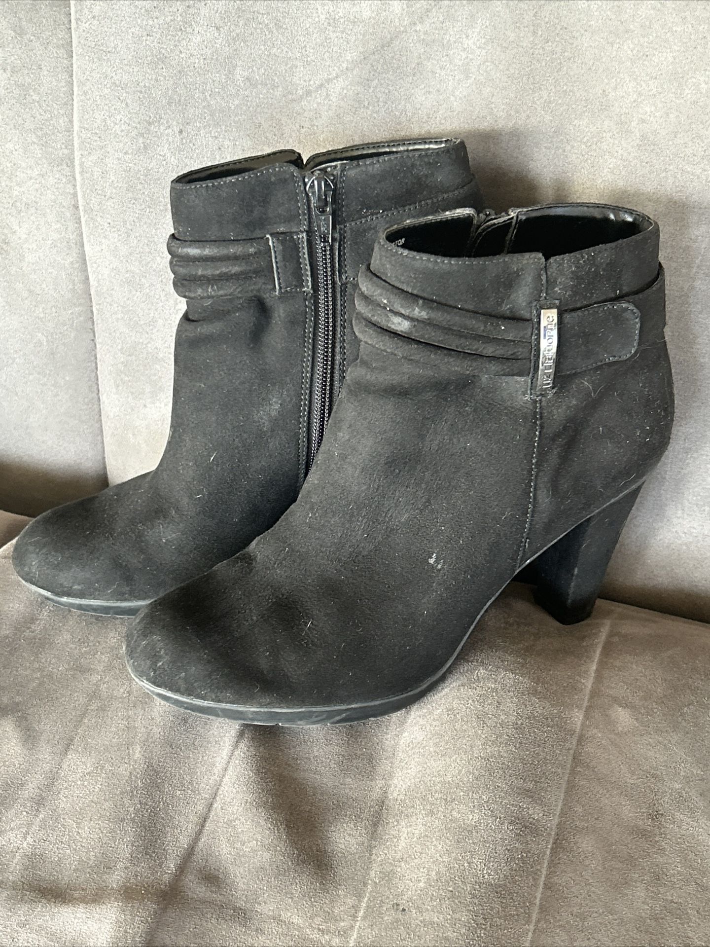 Liz Claiborne Spectator Bootie Ankle Boots High Heel Black Size 8