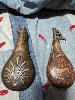 Antique Powder And Shot Flasks