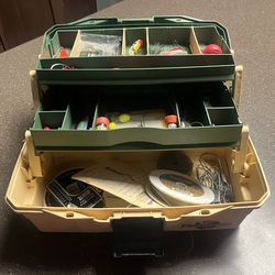 Fishing box with tackle