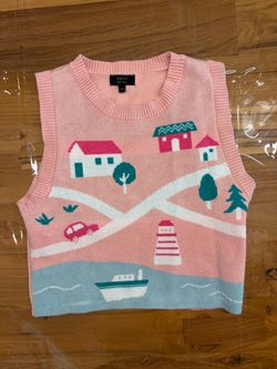 Debut Knit Cropped Top Sweater Vest