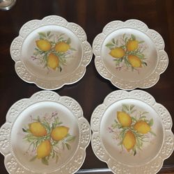 Set De 4 Platos Medianos Limoncello 🍋🍋Primavera Verano