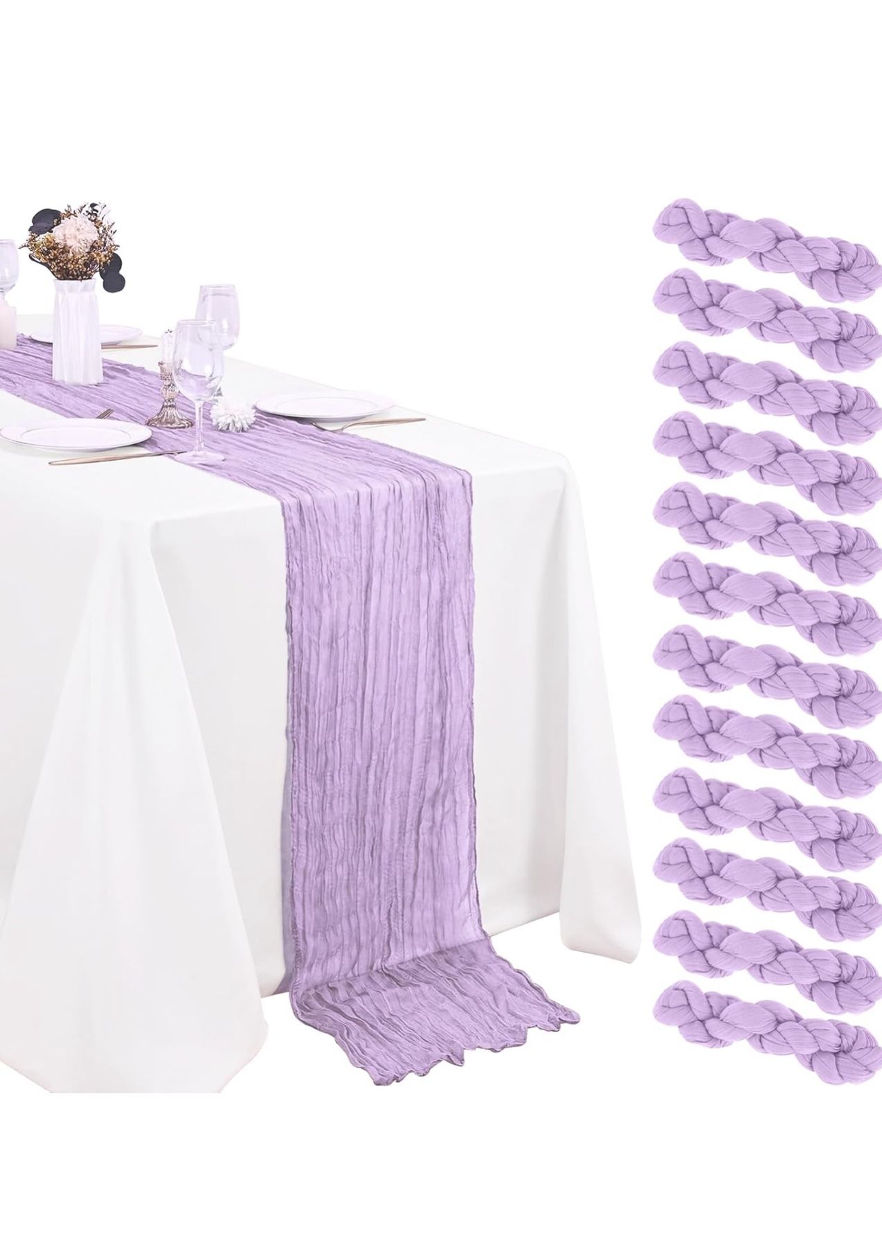 12 Lavender Table Runners