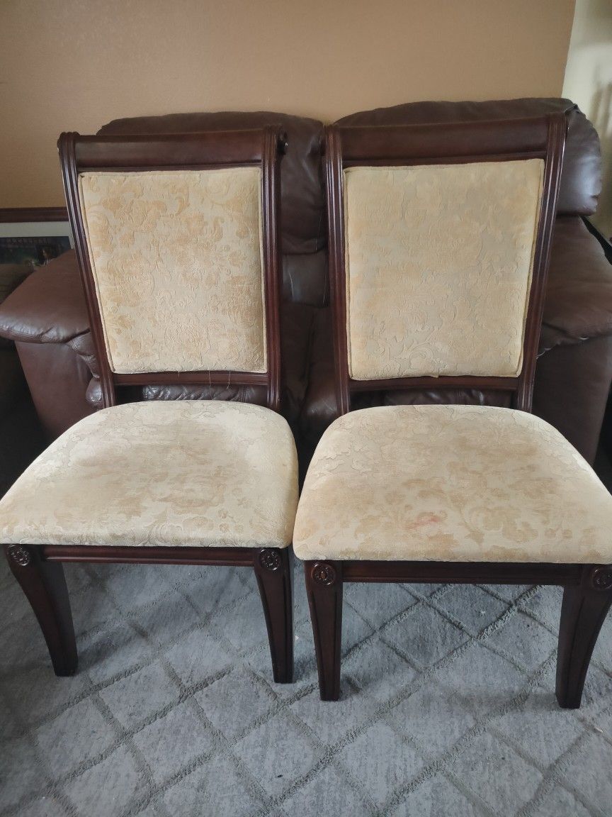 2  Solid Wood Chairs For $29