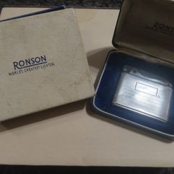 Ronson Lighter, Case, And Box