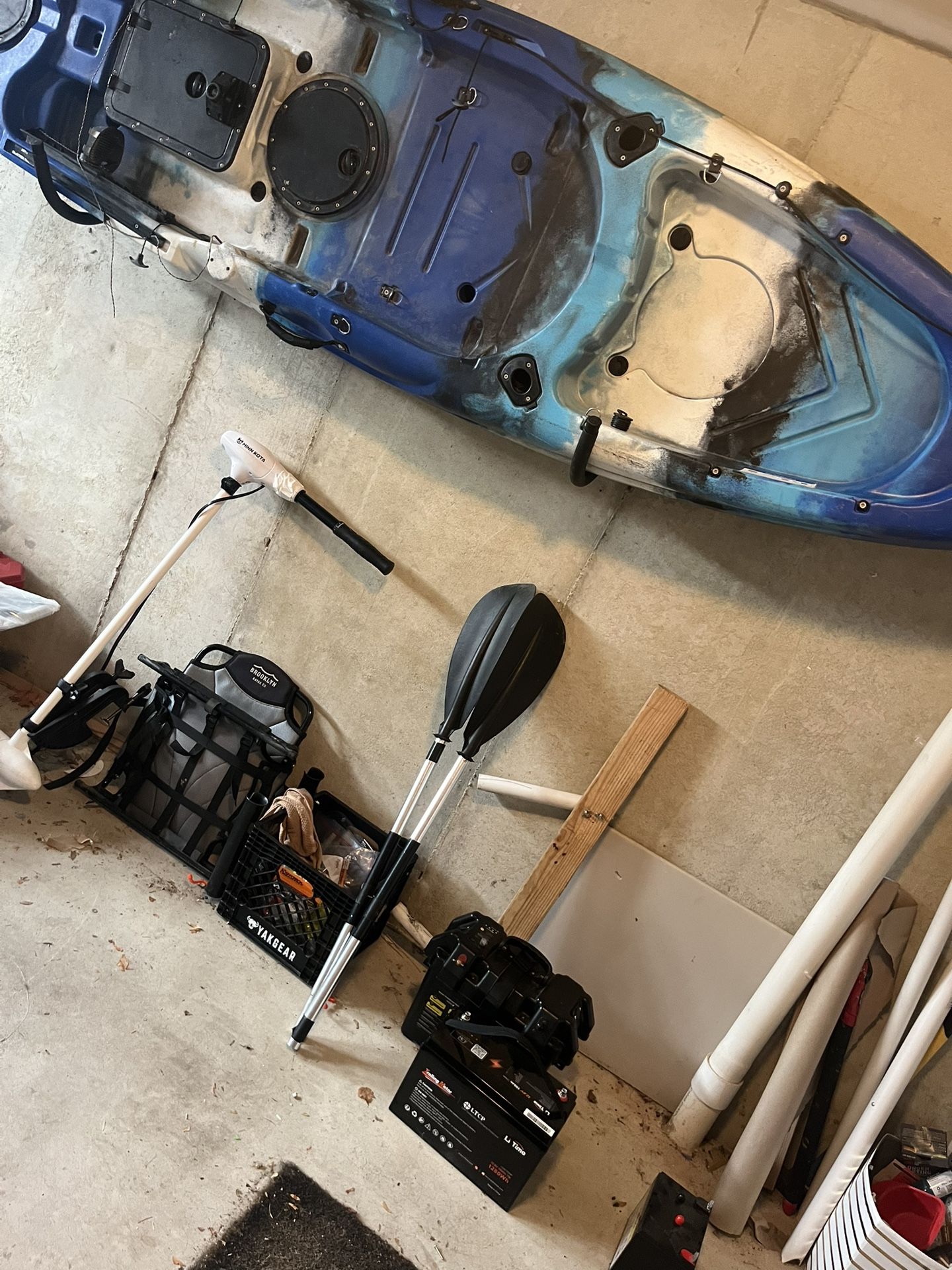 Kayak Package W/ Trolling Motor and Batteries