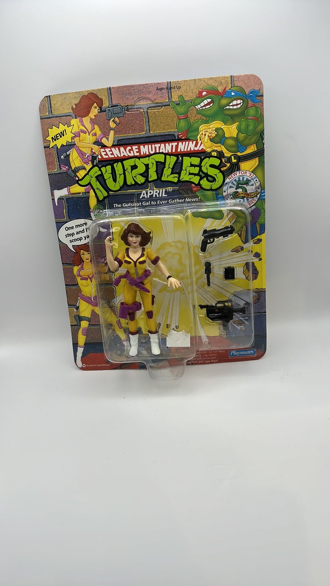 Teenage Mutant Ninja Turtles 5th Anniversary April Action Figure Unpunched