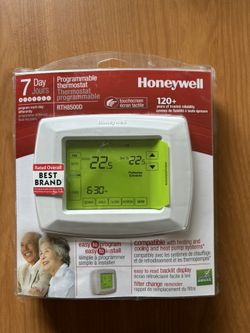 Honeywell RTH8500D 7-Day Touchscreen Programmable Thermostat, "C" Wire Required, White, 1Package (Thermostat) (RTH8500D