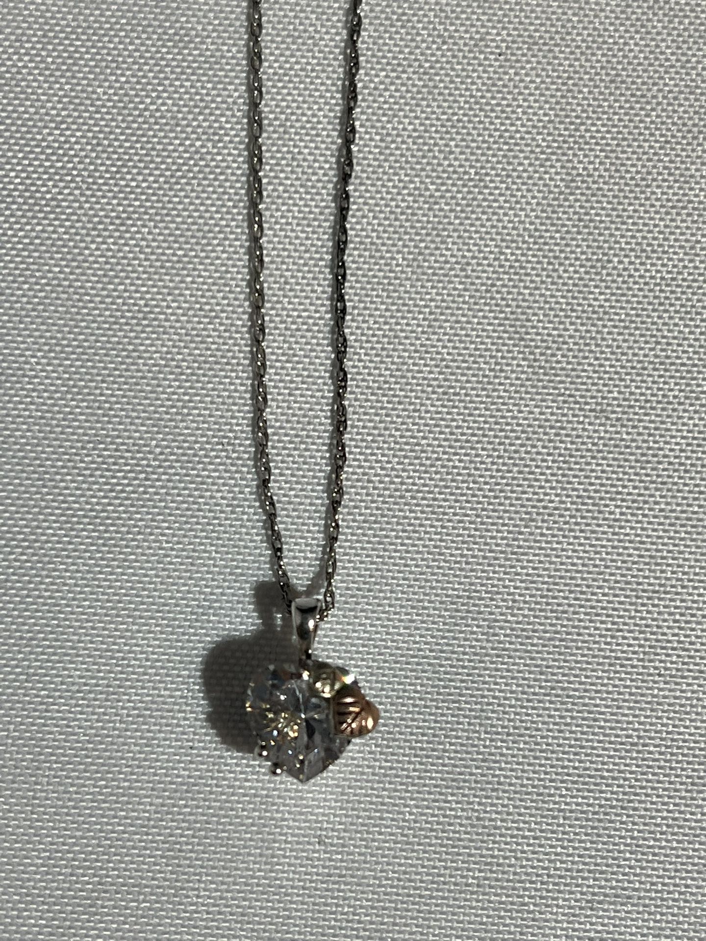 Beautiful Crystal Heart Pendant With Chain
