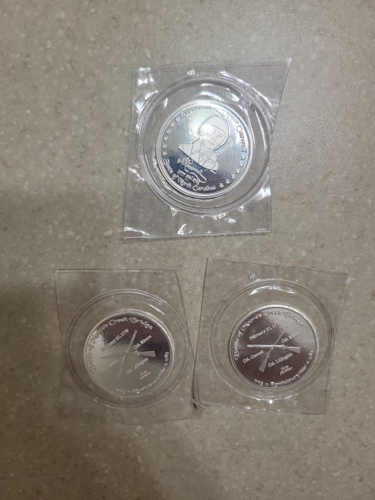 Battle Of Moore's Creek 1/2 Oz 999 Silver Coins. Sealed. $25 Each