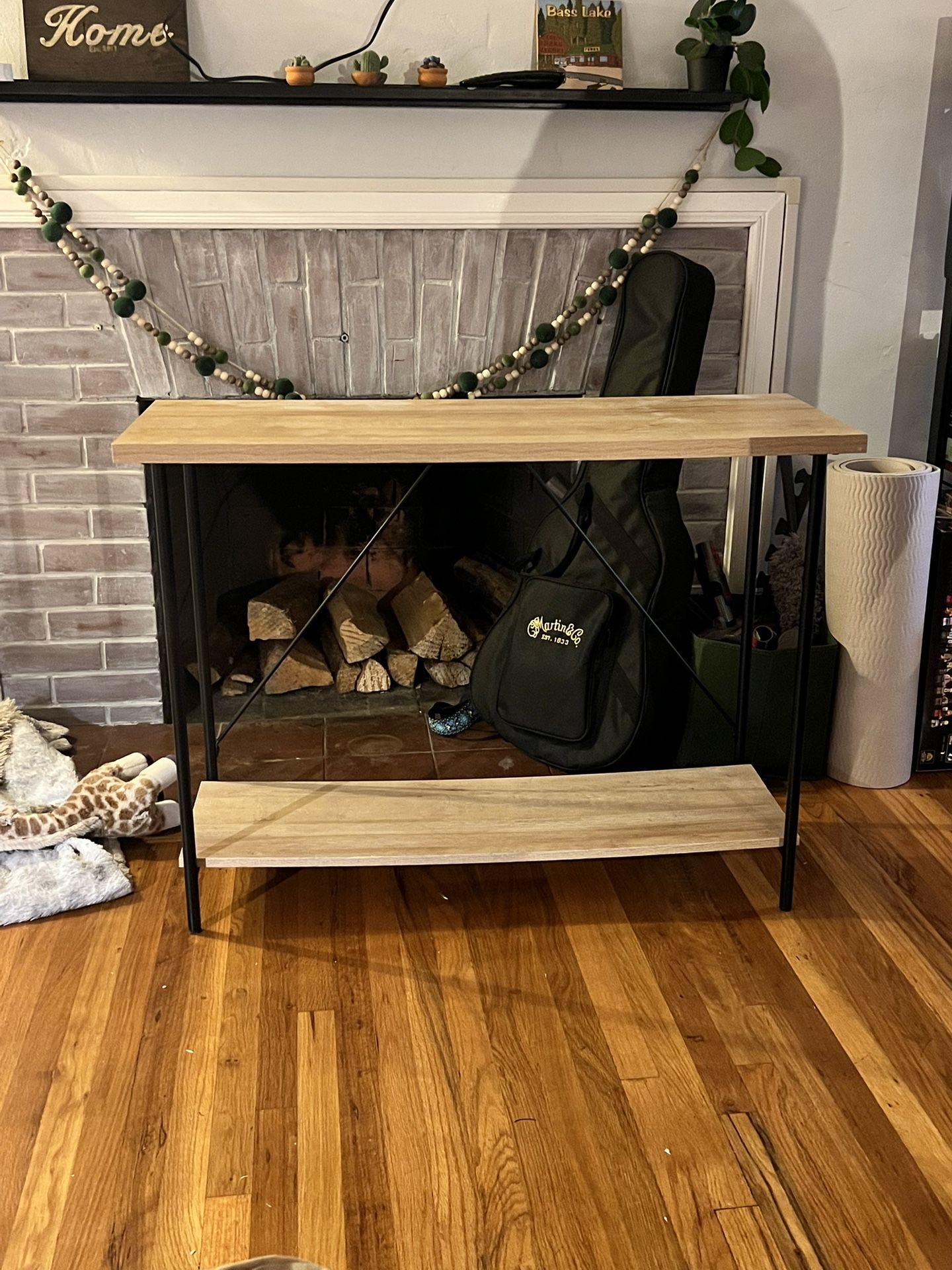 Wood And Metal Console Table