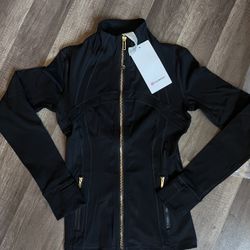 Black and gold defined  Lulu jacket 