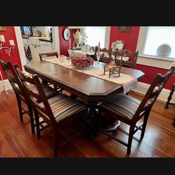 Beautiful Antique Mahogany Dining Room Table and 6 Chairs