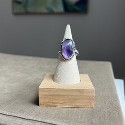 Adjustable Amyethst Gemstone Ring ( firm on price )