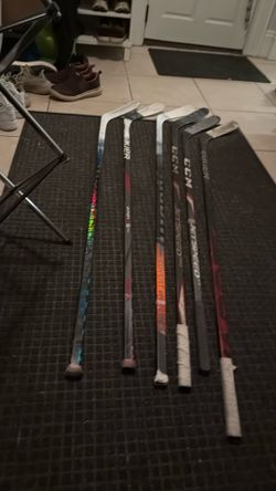 6 hockey sticks