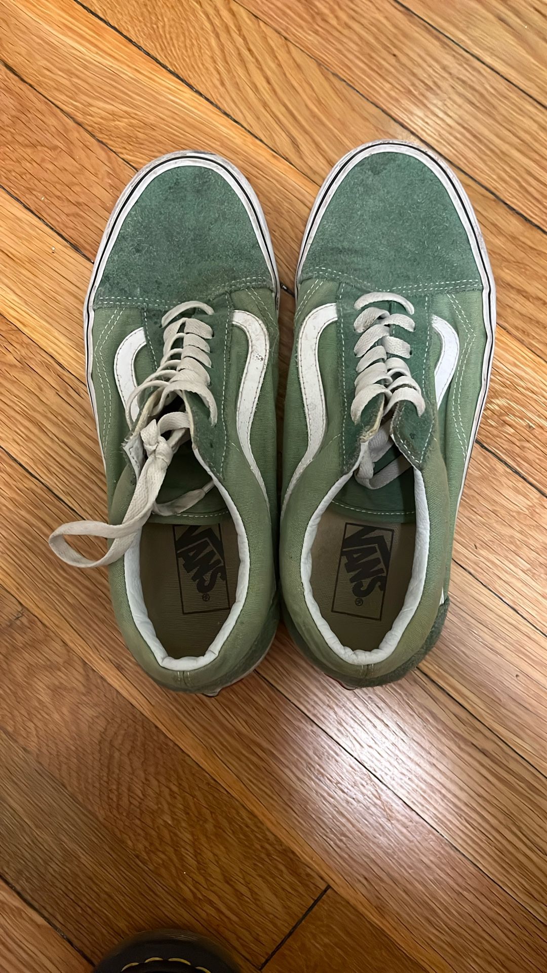 Lightly Worn Green Vans