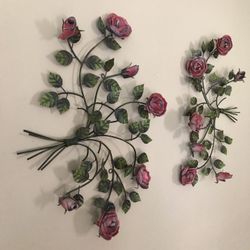 Beautiful decoration flowers from metal like new 2 no’s.