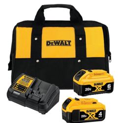 DEWALT 20-Volt MAX XR Start Kit 6.0Ah and 4.0 