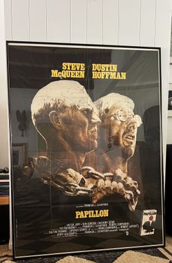Original Framed Papillon Movie Poster