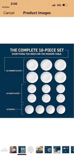 BRAND NEW! 18pc dinnerware set