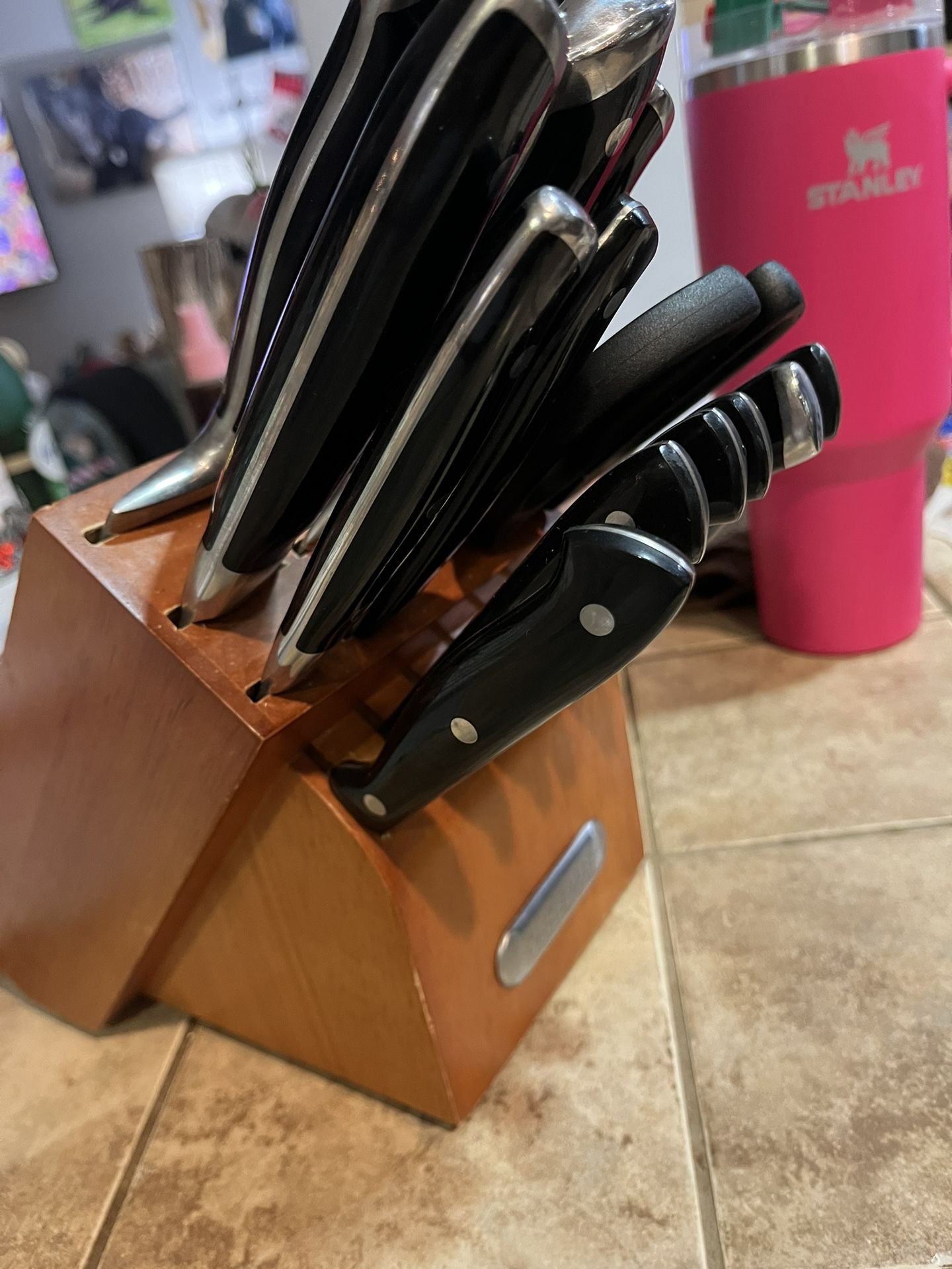 Farberware Edge keeper Knife Set with Wood Block