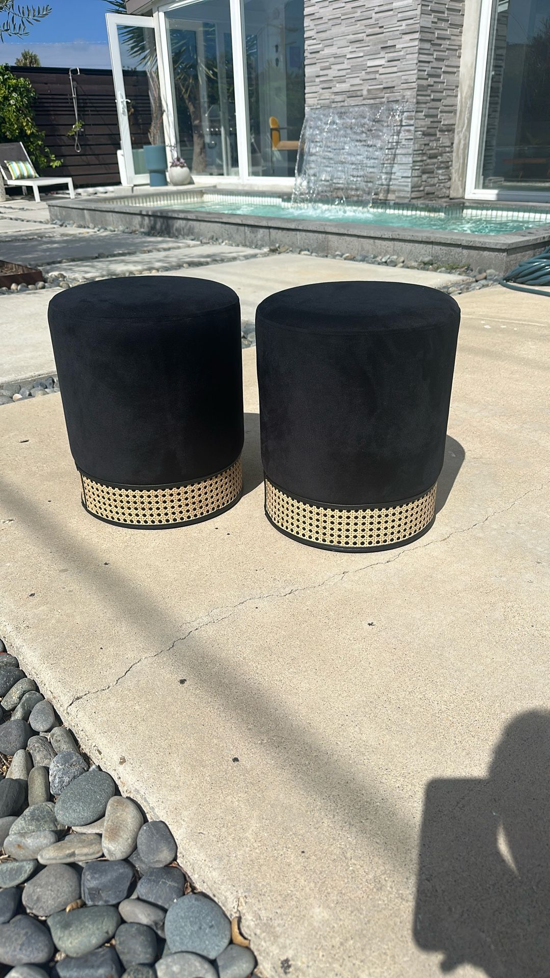 Velvet Ottoman
