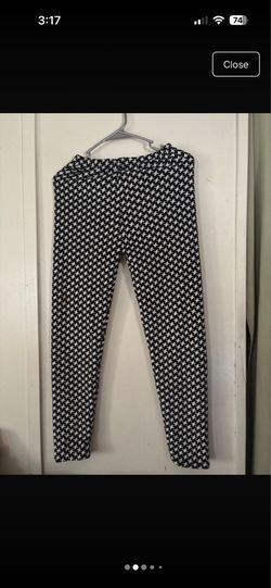 Black and white Fleece design leggings