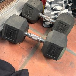 two 45lb dumbbell 