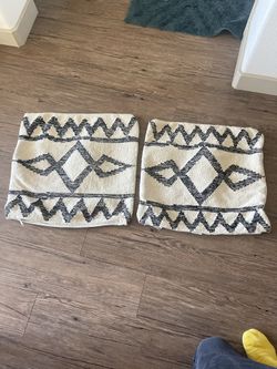 CB2 Throw Pillow Covers Pair 20”x20” 