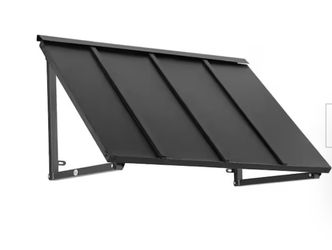 Black metal awning