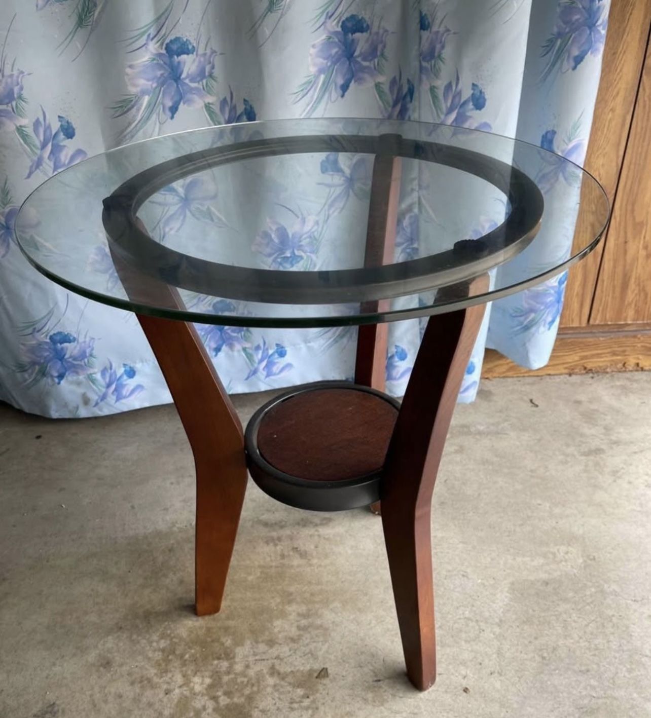 Glass Top End Table / Side Table