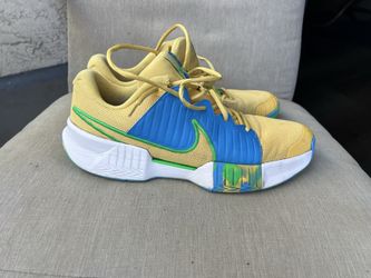 Nike Court Tennis Shoes Yellow Blue Green Women's Size 12 / Men's Size 10.5